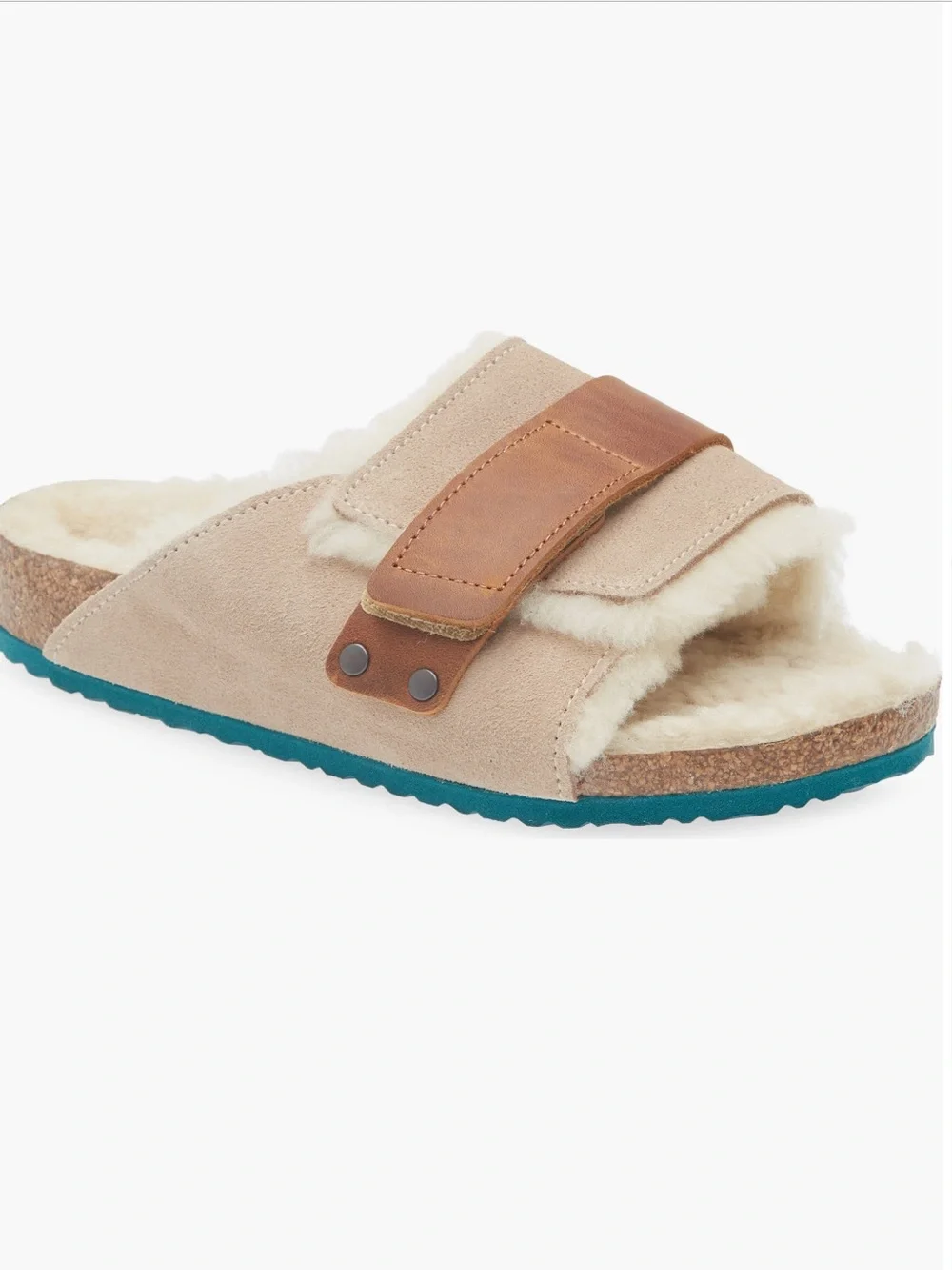Birkenstock Kids’ Kyoto Genuine Shearling Lined Slide Sandal